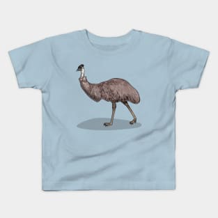 Emu bird cartoon illustration Kids T-Shirt
